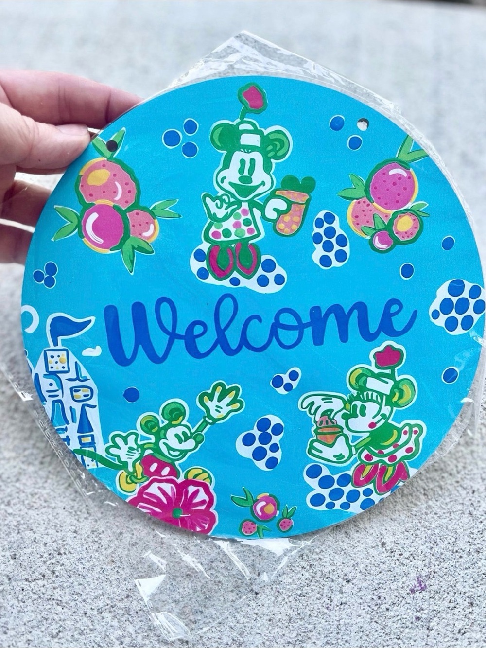 Lilly Pulitzer Disney inspired hang sign